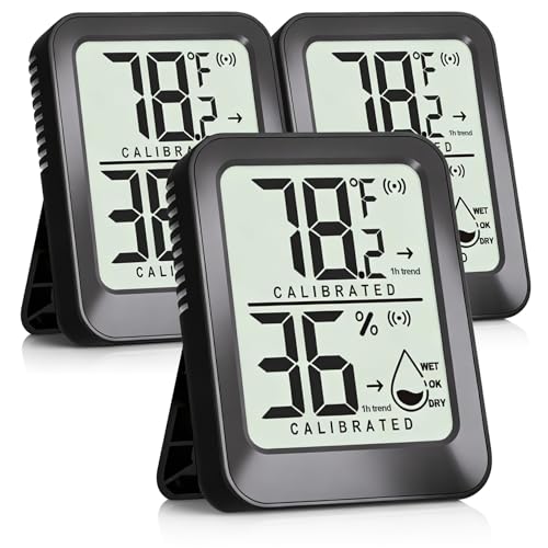 3-Pack Indoor Digital Thermometer & Hygrometer