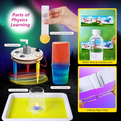 Kit de ciencias con 212 experimentos para niños laboratorio química educativo 3
