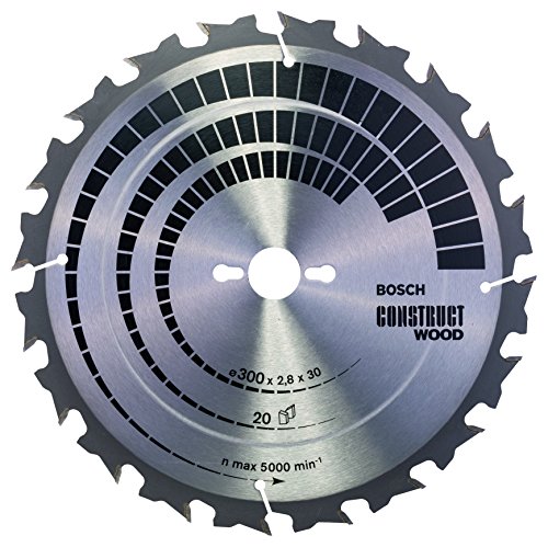 Bosch Professional Kreissägeblatt Construct Wood (Holz, 300 x 30 x 2,8 mm, 20 Zähne, Zubehör Kreissäge)