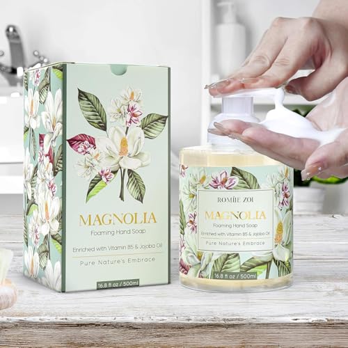 Image of ROMIIE ZOI Foaming Hand Soap, Magnolia, 500ml / 16.8fl.oz | With Gift Box, Gentle cleansing, nourishes skin without drying