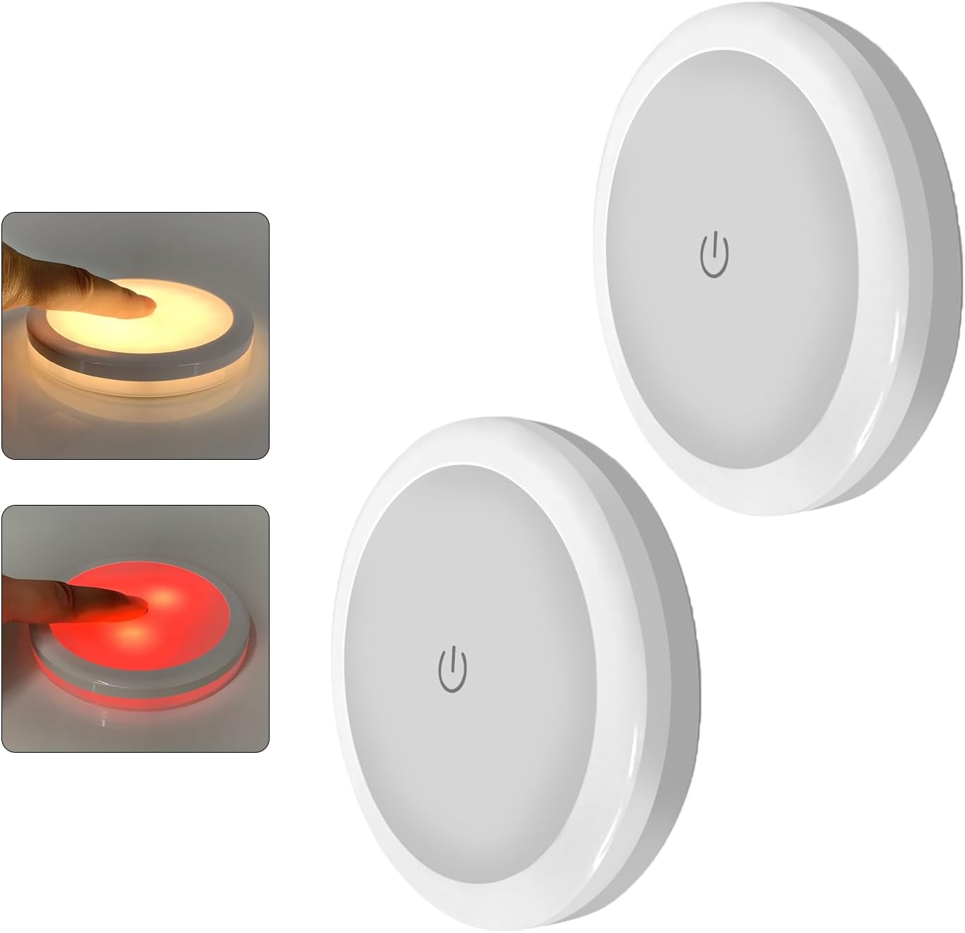 DC 12V Interior Boat Ceiling LED Light Dual Color Warm White and Red Light, Surface Mounted for Interior Lighting of Household Trucks RVs Trailers Airplanes, Diameter 106mm Small RV Dome Light, 2 Pack
