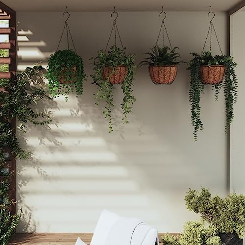 Pots de fleurs suspendus avec insert coco et drainage pour éviter le pourrissement - 2