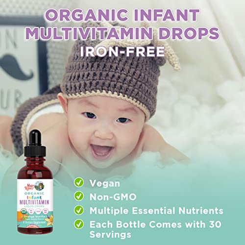 Usda Organic Multivitamin Liquid Drops For Infants & Usda Organic Liquid Probiotic Drops Bundle By Maryruth's | Immune Support & Overall Wellness | Probiotics For Digestive Health | Gut Health #TOP1