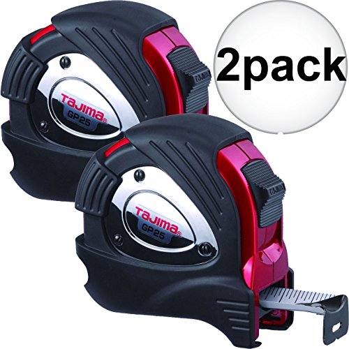 2 pack cinta métrica Tajima GP-25BW 25' x 1"