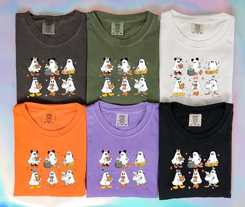 M.ickey and Friends Ghost Shirt, Spooky Halloween Tee, Vacation Shirts, Ghost Shirt, Comfort Colors Retro M.ickey M.innie Halloween Shirts, M.ickey Ghost Shirt, M.innie Ghost Shirt2