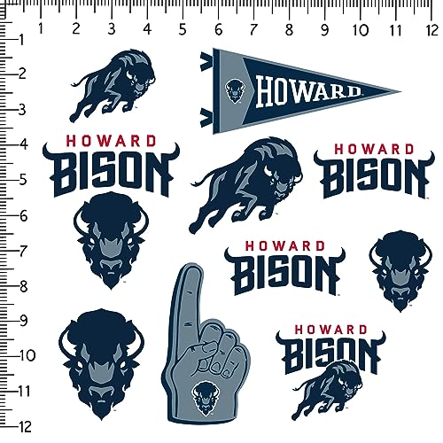 Image of Howard University 10ct Vinyl Large Deluxe Stickers Variety Pack - Laptop, Water Bottle, Scrapbooking, Tablet, Skateboard, Indoor /Outdoor - Set of 10