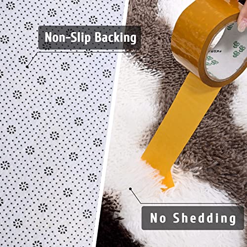 Dweike Super Soft Shaggy Rugs Carpets, 4X6 Feet, Plush Area Rugs For Living Room Bedroom, Fluffy ​Rug For Girls Kids Room, Shag Plush Rug For Teen Room Decor, Stripe Brown #TOP4