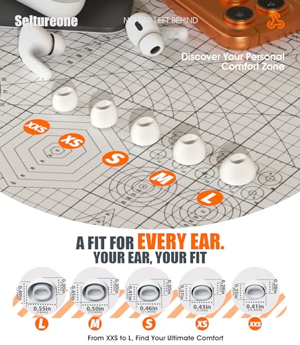 Image of 5 Pairs Replacement Ear Tips for AirPods Pro 3 (XXS /XS /S /M /L)
