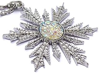 Once Upon a Time Frozen Snowflake Pendant Charm Necklace Anna Elsa