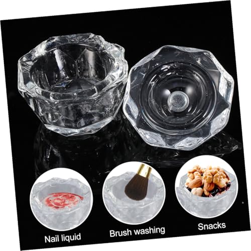 Ipetboom Crystal Nail Art Cups con tapas 2 piezas miniatura 4