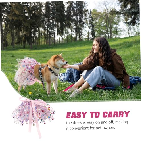 Supvox Hunde Tutu Kleid Mit Spitze Und Mesh Atmungsaktiv Verstellbar Für Kleine Und Mittelgroße Hunde Haustier Kostüm Für Geburtstag Hochzeit Und Party