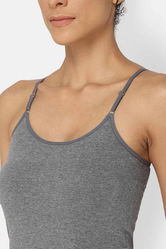Image of Intimacy Cotton Camisole for Women with Adjustable Spaghetti Straps Comfortable Everyday Wear Camisole Slip for Women