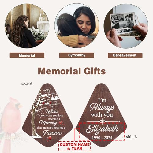 Image of ASTARIN Personalized Name Memorial Wind Chimes, Sympathy Gift for Loss of Lover Mom Dad, Bereavement Deep Tone Wind Chimes for Outside in Memory Gift, Decor Outdoor Garden Patio