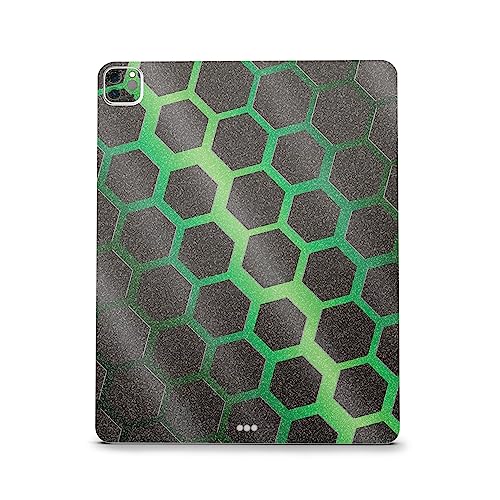 Image of MightySkins Carbon Fiber Skin Compatible with Apple iPad Pro 12.9 inch M2 6th Gen (2022) Full Wrap Kit - Green Hex | Protective, Durable Textured Carbon Fiber Finish | Easy to Apply | Made in The USA