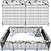 Produktbild Amagabeli Dekorative Metall-Gartenzaunpaneele 1.12m(H) x 1.8m(L) - Rostfreier Wetterfest Stahl Sichtschutz für Hunde, Blumenbeete & Teiche | 2er-Set Steckzaun ohne Graben | Schwarz Pulverbeschichtet