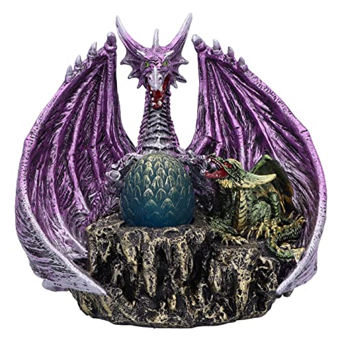 The Arrivo Figurine 17.5 cm resina scultura di drago merce gotica uovo illuminato fuso nella più fine dipinto a mano fantasia