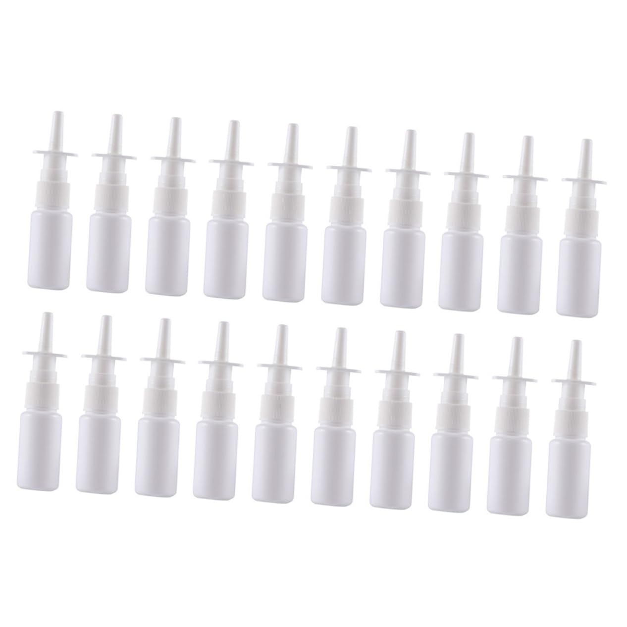 10-ml Sprühflasche aus Pe, Weiß, 200 Stück für Reisen | Wiederbefüllbar und Mehrfach Nutzbar, mit Transparenter Schutzkappe, Praktische Packung