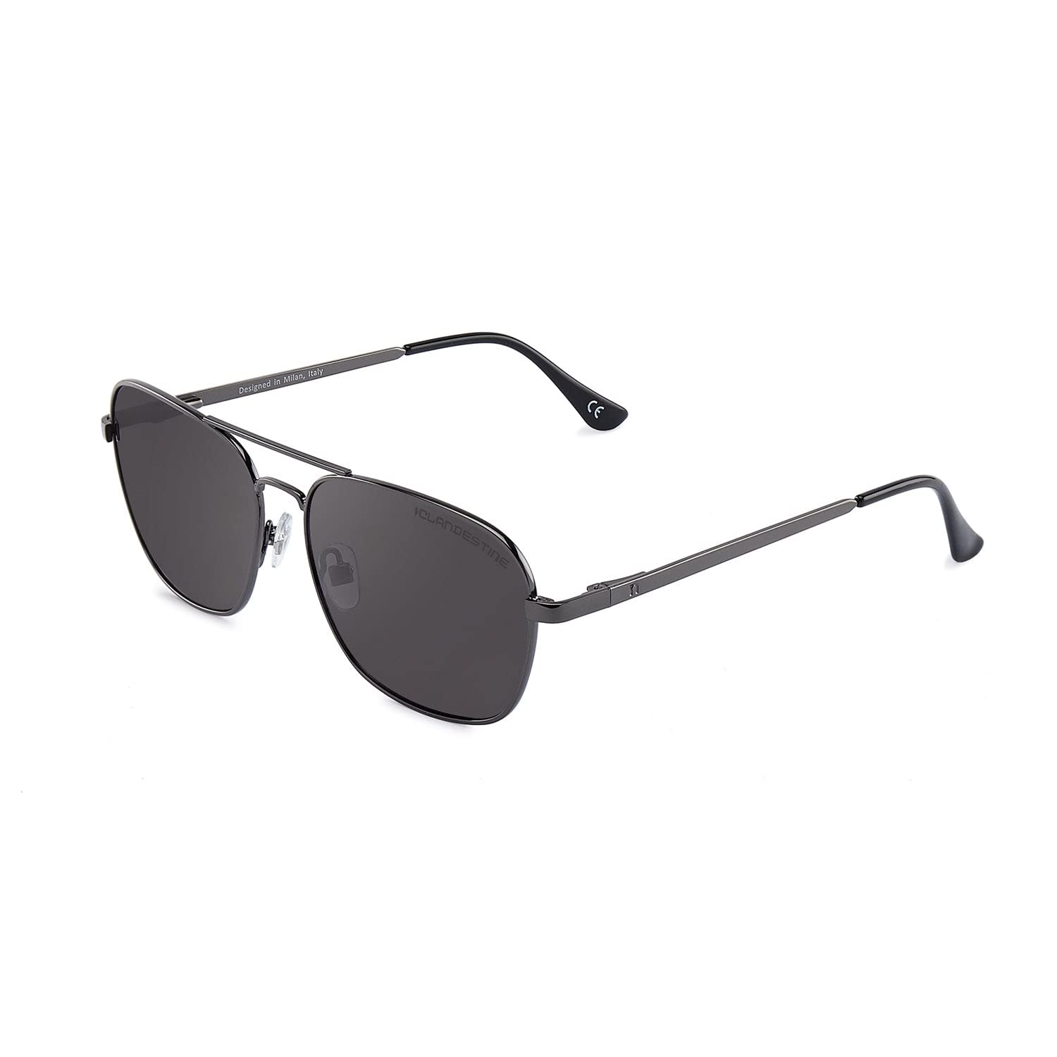 CLANDESTINE Unisex Sunglasses - Pilot 18 Model - HD Nylon Lenses and Stainless Steel Frame - One Size - 144mm x 51mm