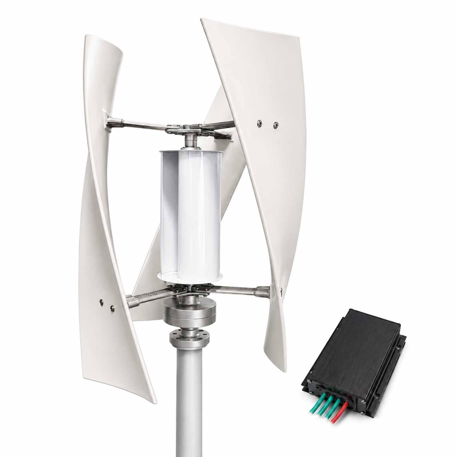 20000W Vertikale Windkraftanlage, 3-Blatt-Windgenerator-Set mit 12-V-/24-V-/48-V-Laderegler und Permanentmagnet-Generator für Gartenhaus, Bauernhof und Inselbetrieb
