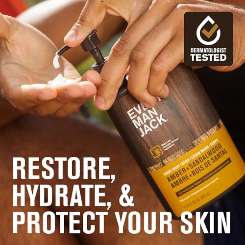 Every Man Jack Amber & Sandalwood Hand & Body Lotion 13.5oz - Image 2