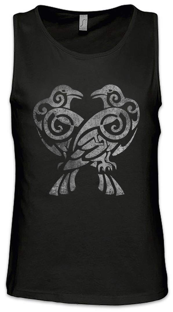 Urban Backwoods Men's Black Hugin And Munin Iv Tank Top Training Gym Vest Shirt Size L