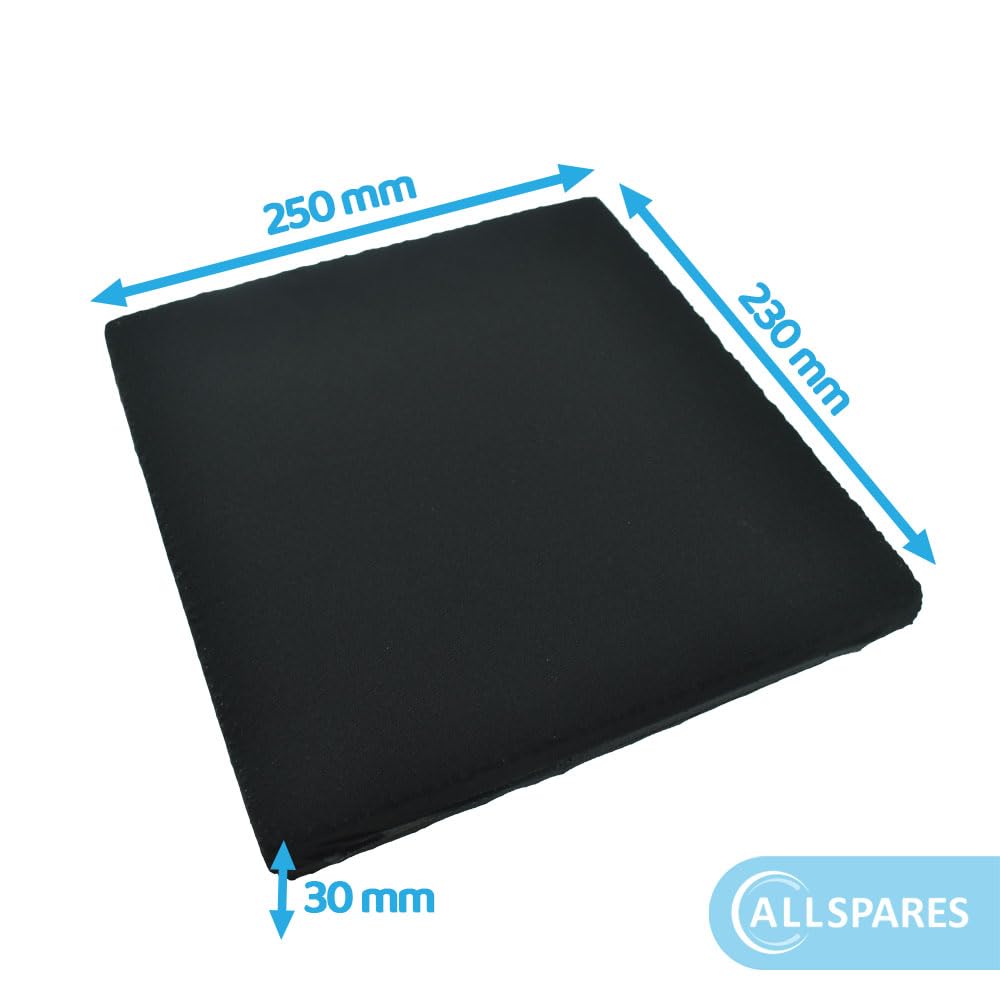 AllSpares Filtro de carbón activo para campanas extractoras Novy Monoblock 563-80055/740005 (250 x 230 x 30 mm)