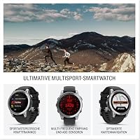 Garmin Fenix E, 47 mm, GPS-Multisport-Smartwatch, Schwarz/Silber – Ansicht 2