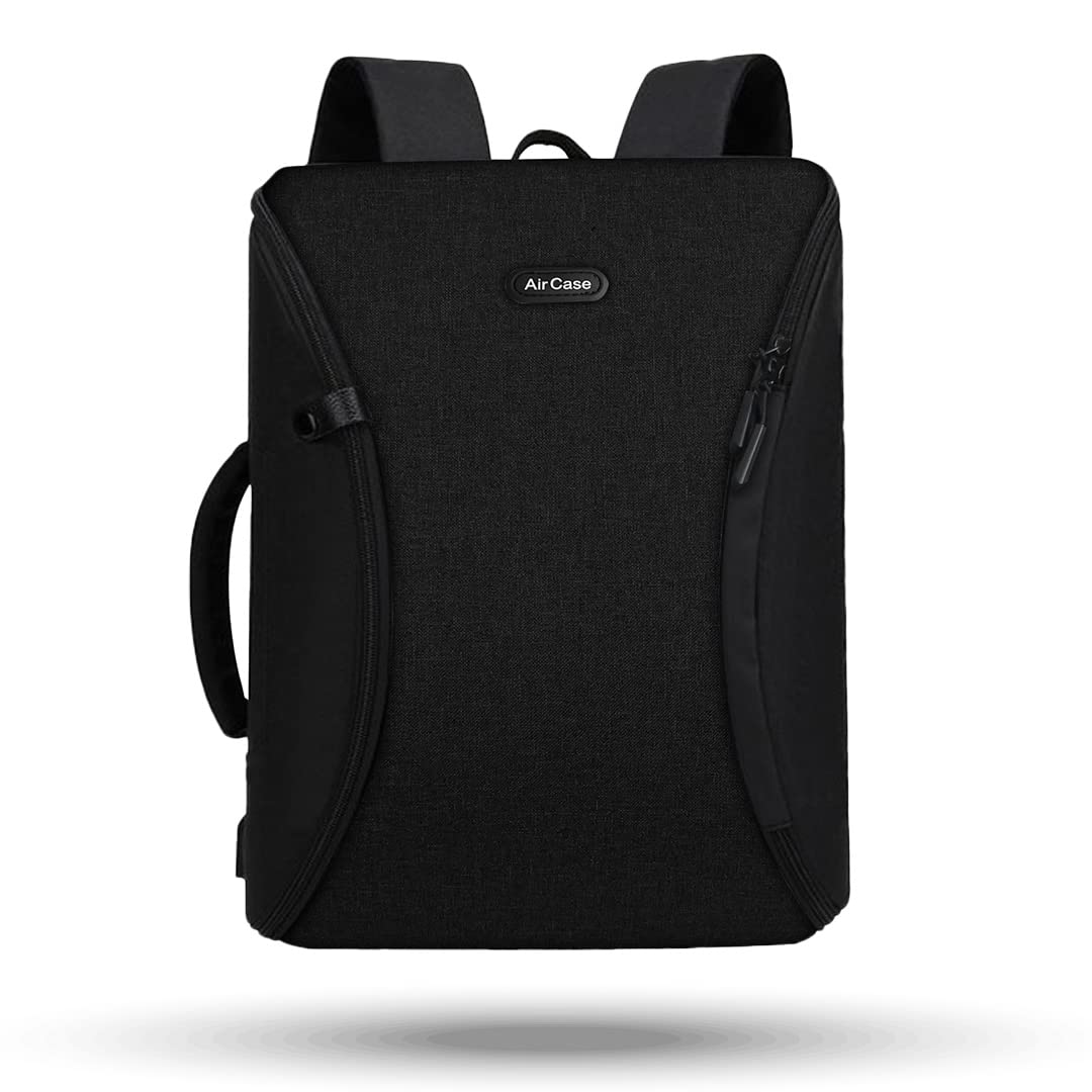 AirCase EVA Hardshell Laptop Bag Anti Theft 360° Opening Backpack for Office College Travel| Fits up to 15.6-Inches Laptop/MacBook for Men & Women, Waterproof Durable Material, Multi-Pockets (Black) (B09Y5X57PJ) Amazon Price History, Amazon Price Tracker