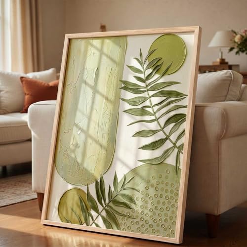 Image of kotart Aesthetic Boho Floral Art Home Decoration Painting | Floral Paintings With Frame For Living Room Bed Room Hotel Wall Decor Digital Reprint (25x37 inch)