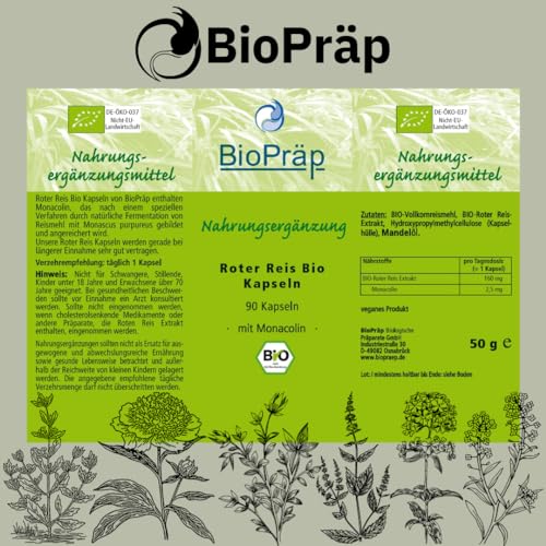 Rote Reis Kapseln BioPräp – Biologische Präparate mit Monacolin