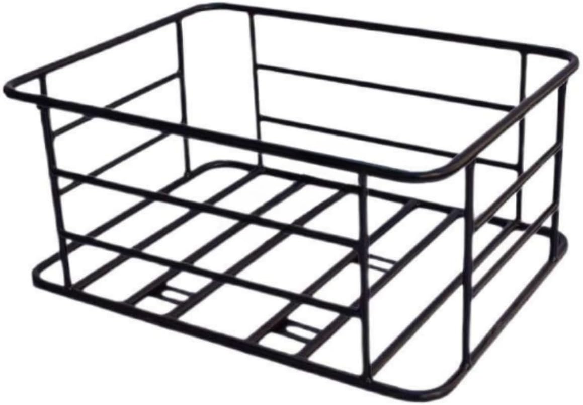 Sailozaiオートバイフレーム、外箱ブラケット、太い鉄パイプ、45-58リットル固定透明バスケット自転車バスケット取り外し可能、