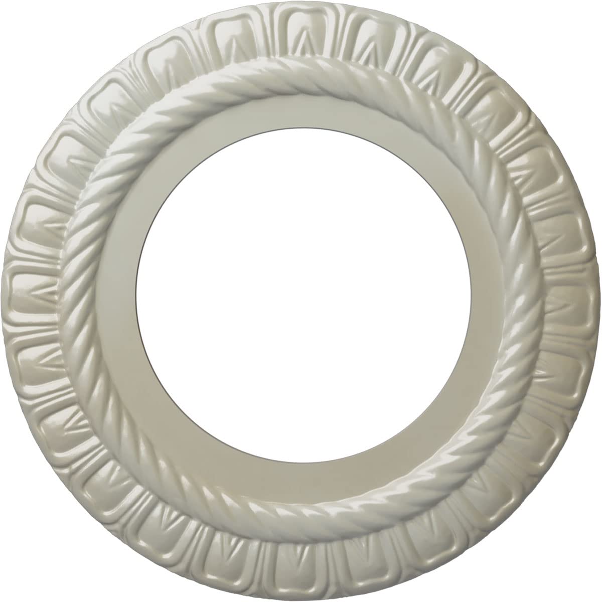 Ekena Millwork 10 5/8"OD x 5 3/4"ID x 1/2"P Claremont Ceiling Medallion Fits Canopies up to 7" Ceiling Medallion, Flash Blue