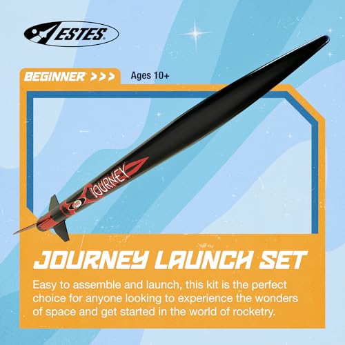 Estes 1441 Journey Rocket-Building Kit, Beginner Flying-Rocket Model Kit for Ages 10+, Includes Launch Pad and Controller