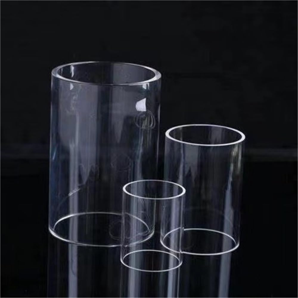 20 Stück Klare Borsilikat-Blasrohre, Terrassenheizer-Glasrohr Außen | Hochtemperaturbeständige industrielle Glasrohre(6mm*500mm)