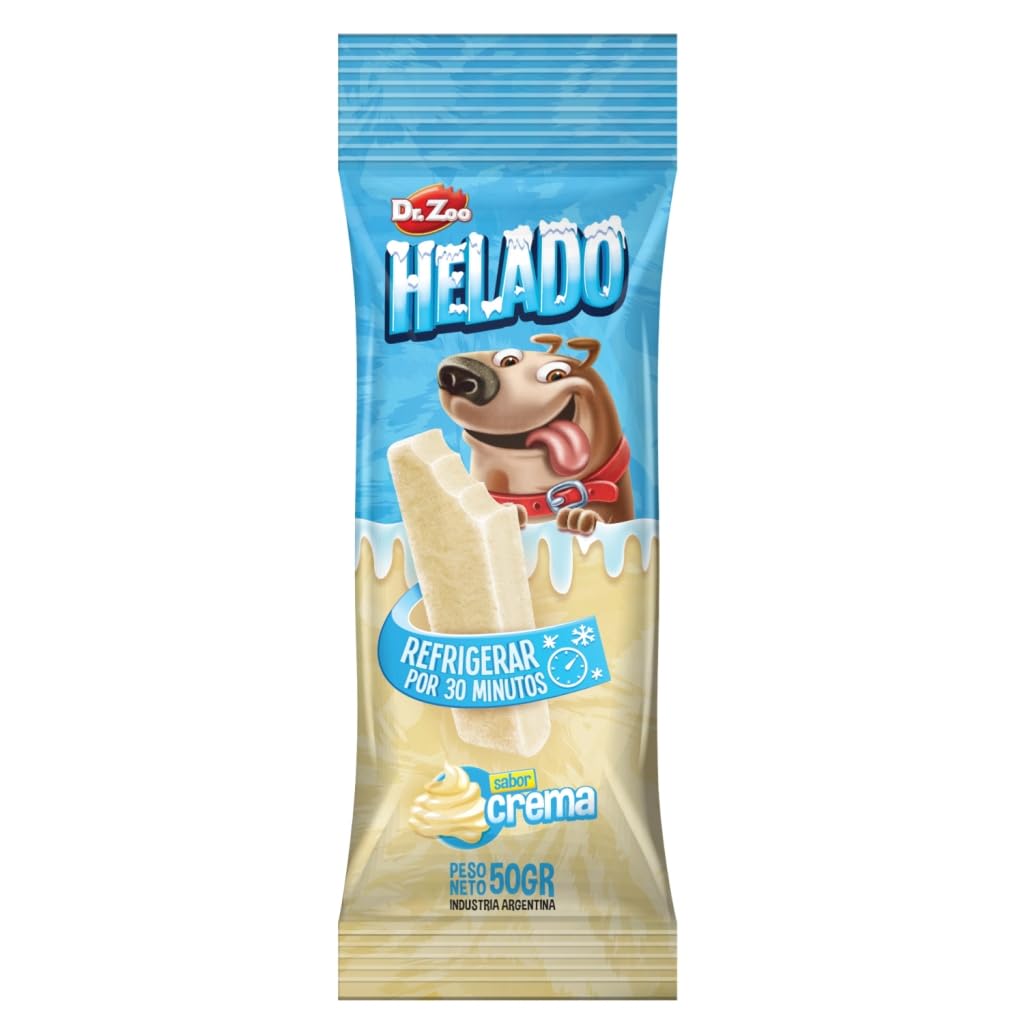 Dr.Zoo Helado para Perros 12 x 50 Gr | Varios sabores Crema, Banana Split o Salchicha y Queso | Sabrosos (12x50Gr, 6X Crema 6X Salchicha Y Queso) — view 6