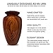 Smartchoice Cremation Urns for Human Ashes Adult - Handcrafted Funeral Memorial Ashes Urn Chestnut Brown Cremation Urn