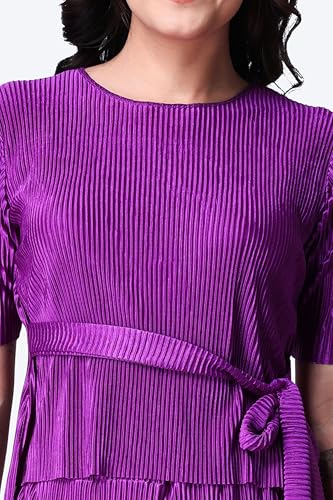 Image of POPWINGS Casual Solid Wrinkle Co-ord Set for Women Stylish Western Co-Ord Set for Women | Co-ord Set for Summer | Top and Palazzo Set for Women