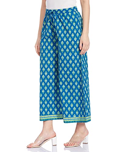 Image of Amazon Brand - Myx Women's High Rise Cotton Relaxed Fit Palazzo (Available in Plus Sizes)