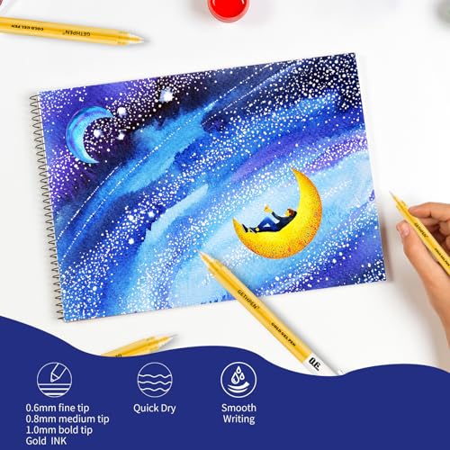 Set 3 Bolígrafos de Gel Dorados GETHPEN miniatura 4