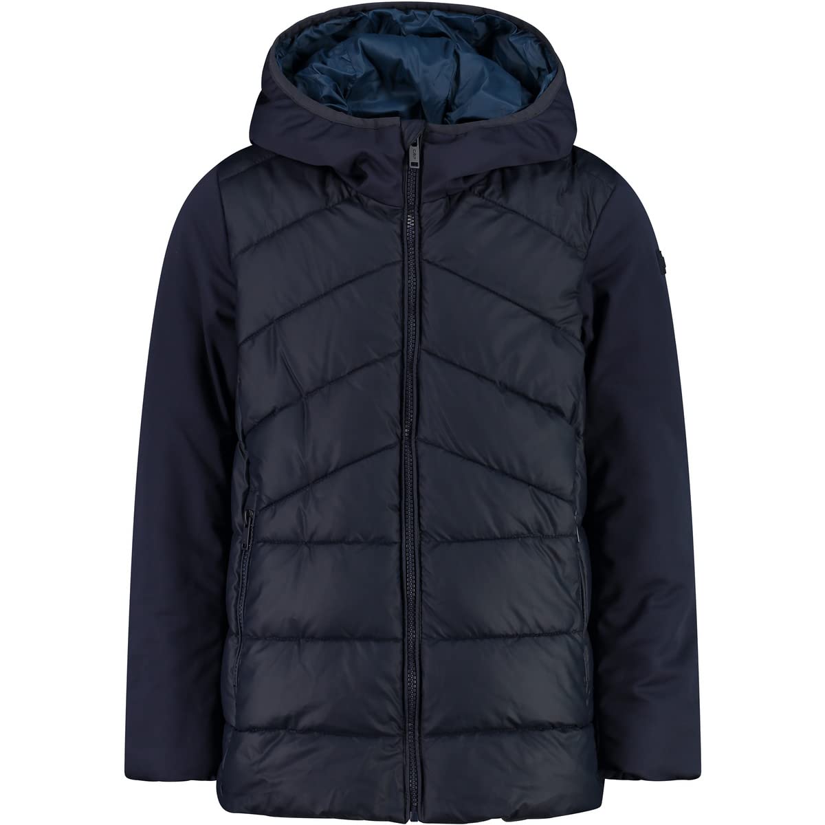 CMP - Kid G Jacket Long Fix Hood, Girl, Black Blue, 164