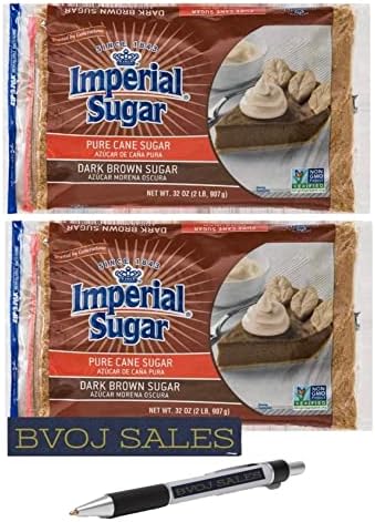 Cane Imperial Sugar Dark Brown Sugar Bundle Includes, Two (2) 32 oz And A BVOJ SALES Pen Included In Every Order