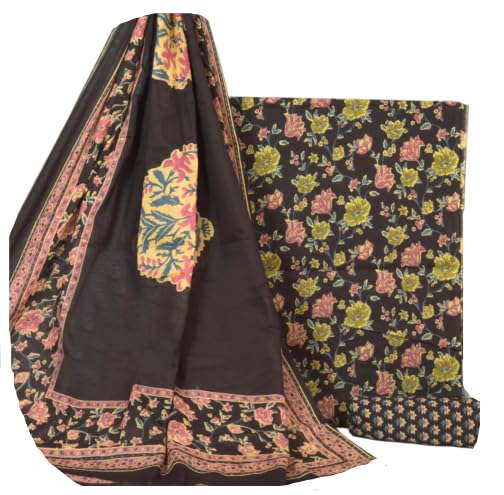 Image of NISHIRE Women's Cotton Printed Unstitched Salwar Suit Dress Material With Dupatta