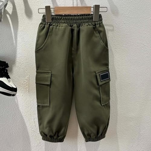 Boys Baggy Cargo Sweatpants Kids Straight Wide Leg Elastic Waist Casual Pants Workout Athletic Joggers Sweat Pants3