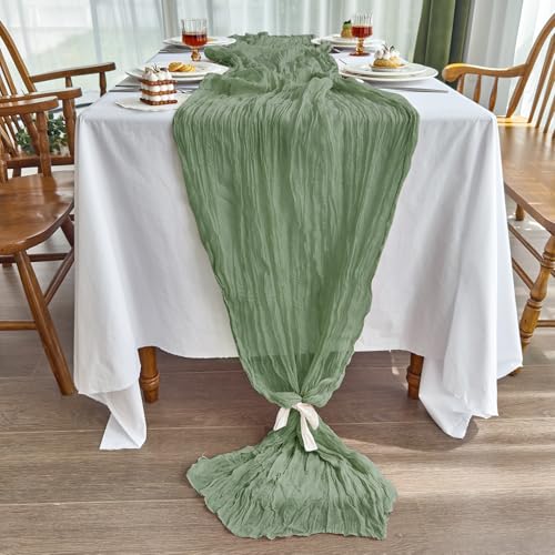 Ivapupu2pcscheeseclothtablerunner10ftsagegreenbohogauzecheeseclothtablerunnersforbabyshowerdecorationweddingpartysummergardenfarmhouse Urban Country Home Decor Ivapupu 2 pcs cheesecloth table runner 10ft sage green boho gauze cheese cloth table runners for baby shower decoration wedding party summer garden farmhouse urban country home decor