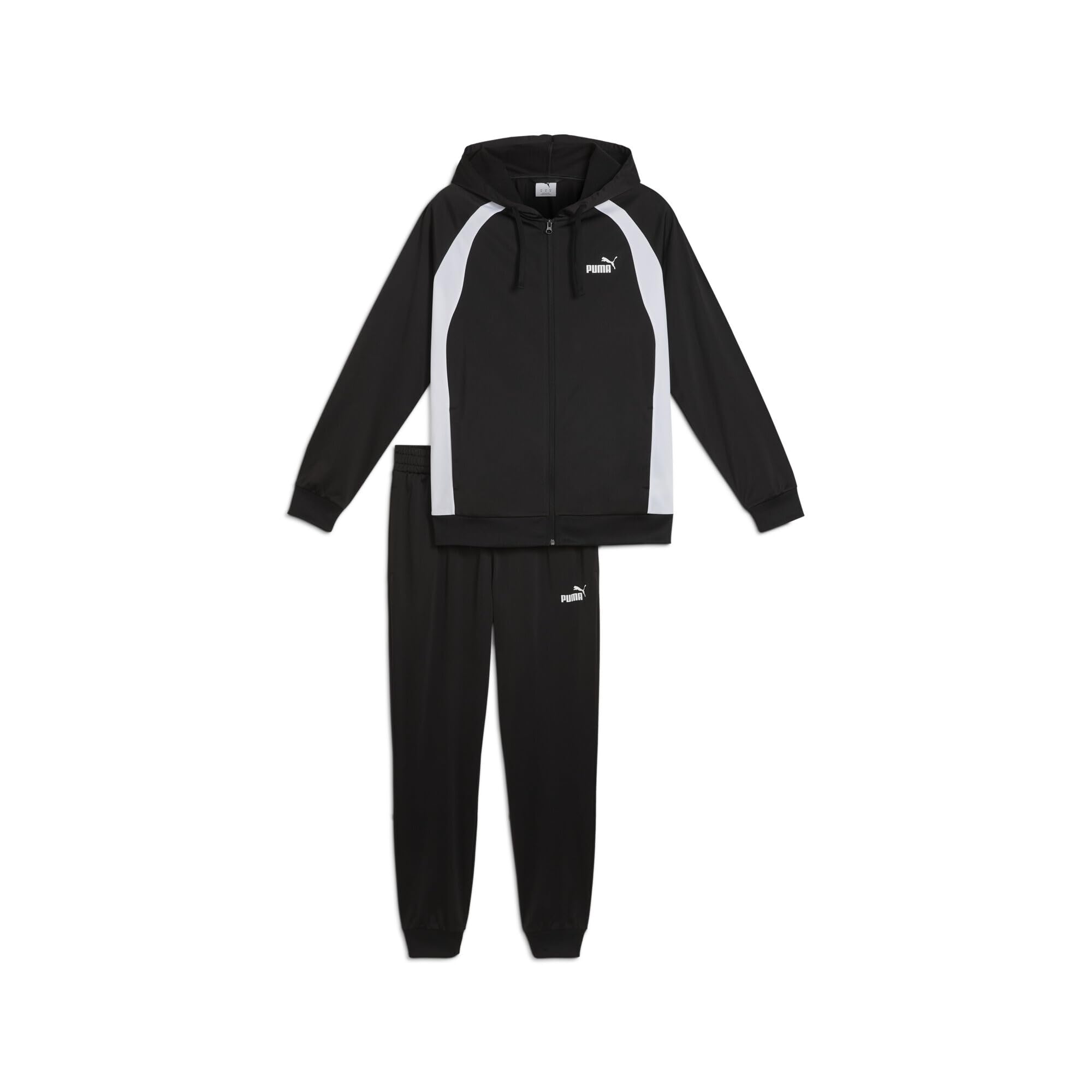 PUMA Tuta con cappuccio da uomo S, Black
