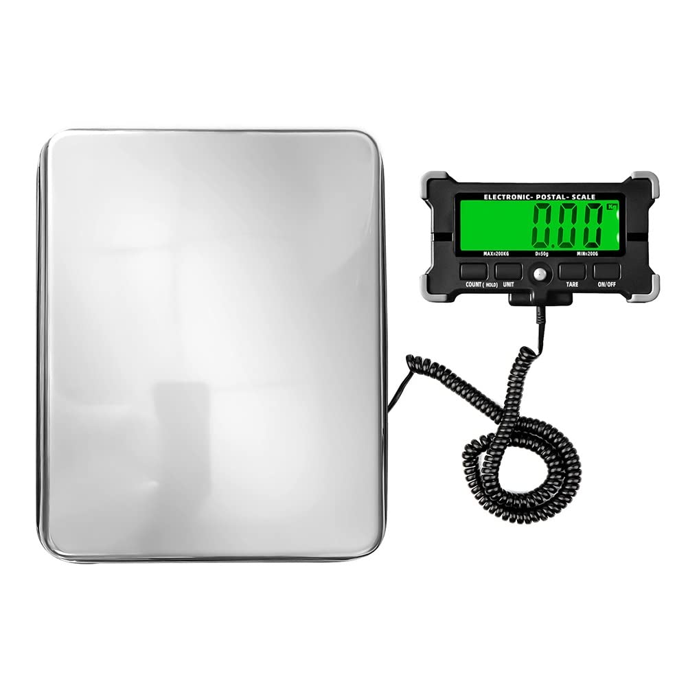 Balanza Digital para Paquetes, balanza de envío de Acero Inoxidable con Tara, cálculo electrónico de Precios, Pantalla LCD, Comercial, para Alimentos, Productos de c,