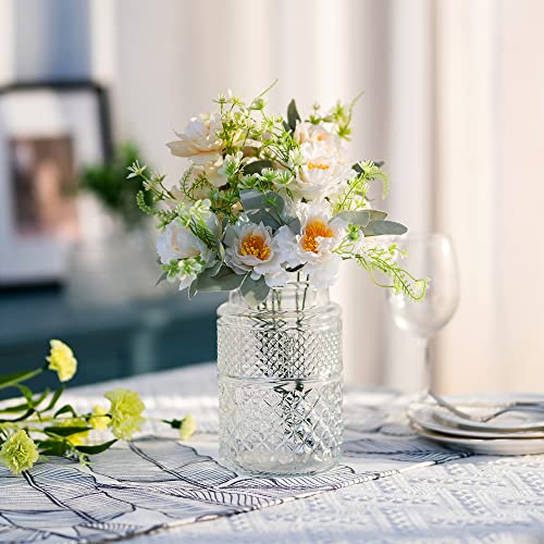 Vase à fleurs en verre transparent pour décoration de table - 3