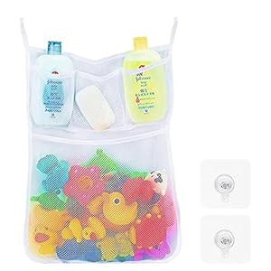 LEMONSTONE Spielzeugnetz Badewanne, Badewannenspielzeug Aufbewahrung, Badewannennetz für Spielzeug, Netz Badewanne Spielzeug, Badenetz für Spielzeug