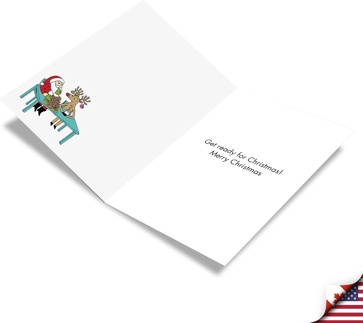 NobleWorks - 12 Merry Christmas Cards Funny - Boxed Set of Cartoon Animals, Festive Humor Holiday Xmas Cards (1 Design, 12 Cards) - Cookie Training C3416XSG-B12x1