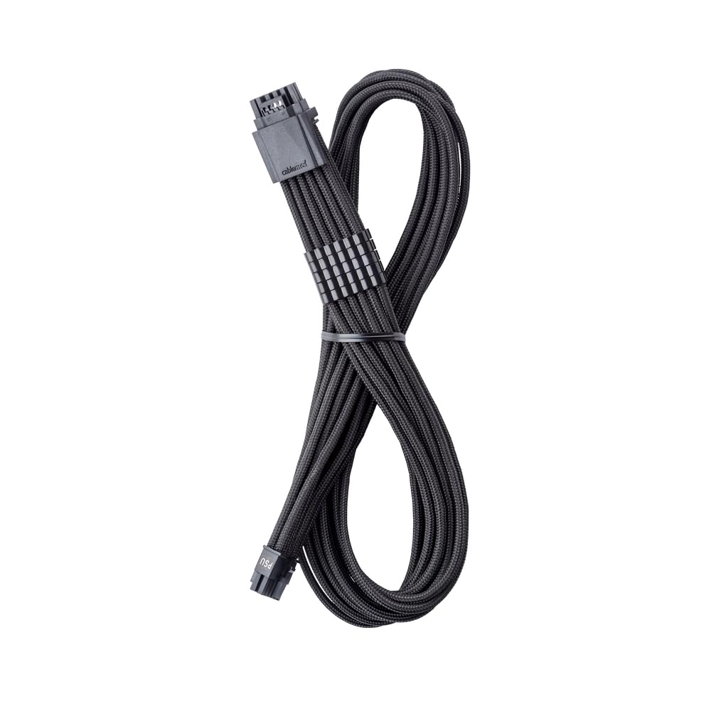 CableMod Universal Pro ModFlex Sleeved 12V-2x6 12VHPWR StealthSense PCIe Cable (Black, 16-pin to 16-pin, 60cm)
